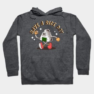 retro cartoon sushi onigiri Hoodie